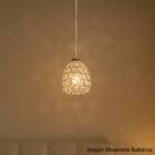 Lustre Pendente Cristal Moderno 15x13cm Pequeno Metal Dourado