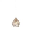 Lustre Pendente Cristal Moderno 15x13cm Pequeno Metal Dourado
