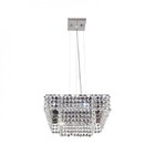 Lustre Pendente Cristal Quadrado 35x35x11cm 8 Luzes G9 Milano
