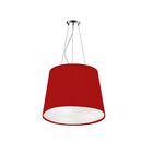 Lustre Pendente Cúpula De Tecido Cônica 40/40x50 Cores Divers