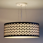 Lustre Pendente Cúpula Recorte  Preto  40x15 2e27 Bivolt