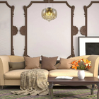 Lustre Pendente Cúpula Vidro Âmbar e Cristal Transparente Del