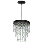 Lustre Pendente De Cristal Acrílico Manucrillic Preto