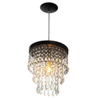 Lustre Pendente De Cristal Acrílico Manucrillic Preto