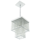 Lustre Pendente De Cristal Acrílico Marrycrilic Branco