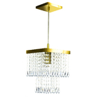 Lustre Pendente De Cristal Acrílico Marrycrilic Dourado
