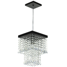 Lustre Pendente De Cristal Acrílico Marrycrilic Preto