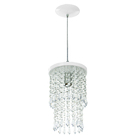 Lustre Pendente De Cristal Acrilico Spark Redondo Branco
