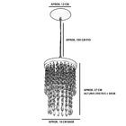 Lustre Pendente De Cristal Acrilico Spark Redondo Dourado