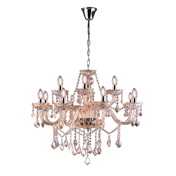 Lustre Pendente De Cristal Candelabro Maria Tereza Nice 12 Lâ
