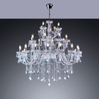 Lustre Pendente De Cristal Candelabro Maria Tereza Nice 28 Lâ