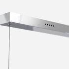 Lustre Pendente De Cristal Com Led Áquila Ii Cinza/prata