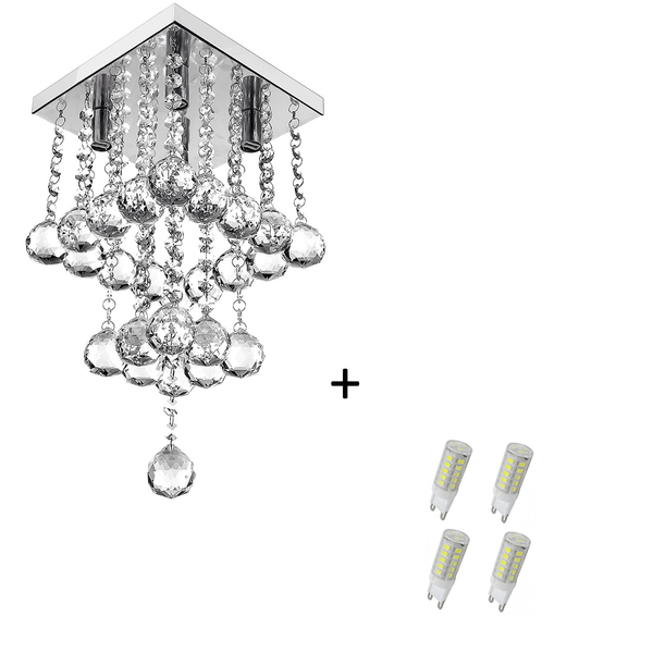Lustre Pendente De Cristal Legitimo Classic Square Long 20 C