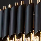 Lustre Pendente De Cristal Preto 50cm Redondo