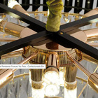 Lustre Pendente De Cristal Preto 50cm Redondo