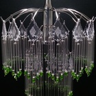 Lustre\pendente De Cristal Vidro Com Detalhes Verde