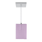 Lustre Pendente De Cupula Quadrada Organza Rosa