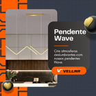 Lustre Pendente De Led Wave 2 Em 1 Luxo Moderno Bivolt Gold