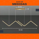 Lustre Pendente De Led Wave 2 Em 1 Luxo Moderno Bivolt Gold