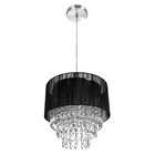 Lustre Pendente De Organza E Cristal Acrílico Manucrillic Pr