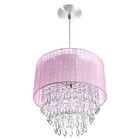 Lustre Pendente De Organza E Cristal Acrílico Manucrillic Ro