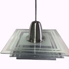 Lustre Pendente De Teto - Quadrado Branco - 3 Vidros - Para S