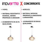 Lustre Pendente de Vidro Delicado Luxo para Bancada Quarto Es