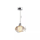 Lustre Pendente de Vidro Delicado Luxo para Bancada Quarto Es