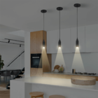 Lustre Pendente Decorativo Design 3d - Abs174 - Preto