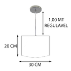 Lustre Pendente Denise De Cristal Acrílico - Cúpula 30 Bege