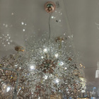 Lustre Pendente Dente De Leão Redondo Rose Gold Cristais 9g9