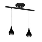 Lustre Pendente Design 5512 2 Lâmpadas Gu10 Preta