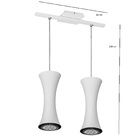 Lustre Pendente Design 7922 2 Lâmpadas Gu10 Azul