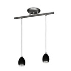 Lustre Pendente Design Zo 06 2 Lâmpadas Gu10 Preta