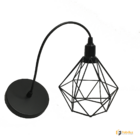 Lustre Pendente Diamante Triplo Preto + Lâmpada St64 Fl