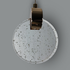 Lustre Pendente Disco Cristal Led Redondo Ouro Gold Bivolt Lu