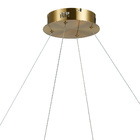 Lustre Pendente Dourado E Cristal Led 65w 3000k Vougue 80cm B