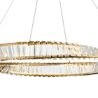 Lustre Pendente Dourado E Cristal Led 65w 3000k Vougue 80cm B