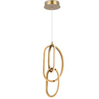 Lustre Pendente Dourado Led 30w 3000k Tiffel 16.5x55cm Modern