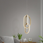 Lustre Pendente Dourado Led 30w 3000k Tiffel 16.5x55cm Modern