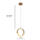 Lustre Pendente Dourado Led 4w 3000k Mezzo 21cm Moderno Bivolt