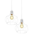 Lustre Pendente Duplo Aladim Aramado Branco