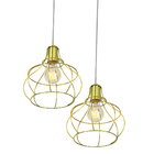 Lustre Pendente Duplo Aladim Aramado Dourado