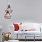 Lustre Pendente Duplo Aramado Diamante Pequeno Várias Cores (