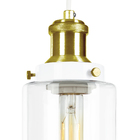 Lustre Pendente Duplo Château Cilindrico Vidro Branco Gold