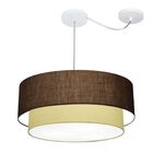 Lustre Pendente Duplo Cilíndrico Com Desvio De Centro Vivare