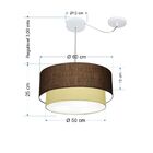 Lustre Pendente Duplo Cilíndrico Com Desvio De Centro Vivare