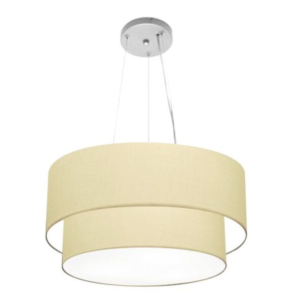 Lustre Pendente Duplo Cilíndrico Vivare Md-4061 Cúpula Em Tec