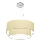 Lustre Pendente Duplo Cilíndrico Vivare Md-4061 Cúpula Em Tec