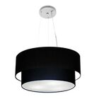 Lustre Pendente Duplo Cilíndrico Vivare Md-4061 Cúpula Em Tec